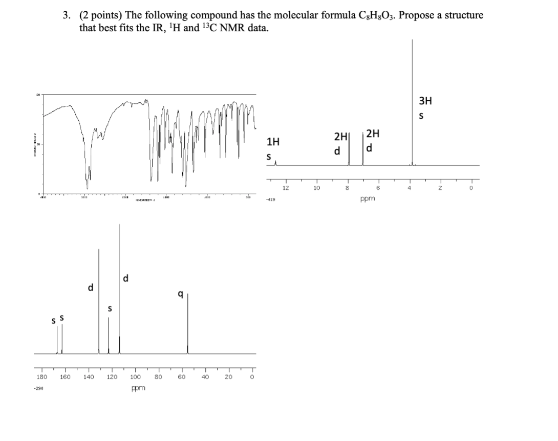 Solved 4. (2 points) The following compound has the | Chegg.com