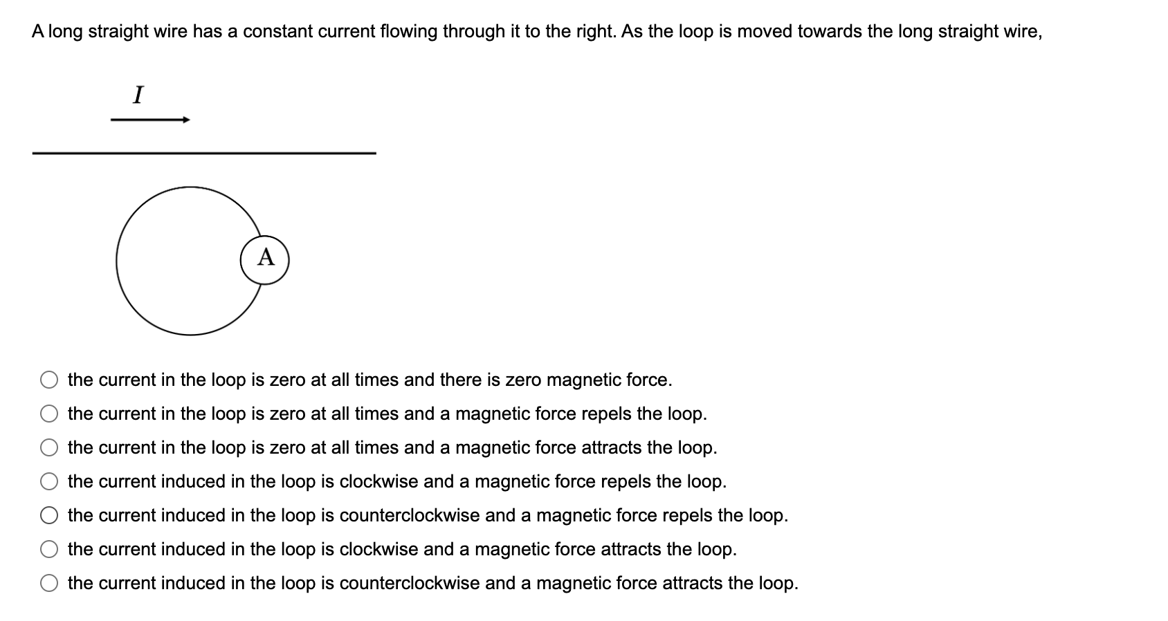 Solved A long straight wire has a constant current flowing | Chegg.com