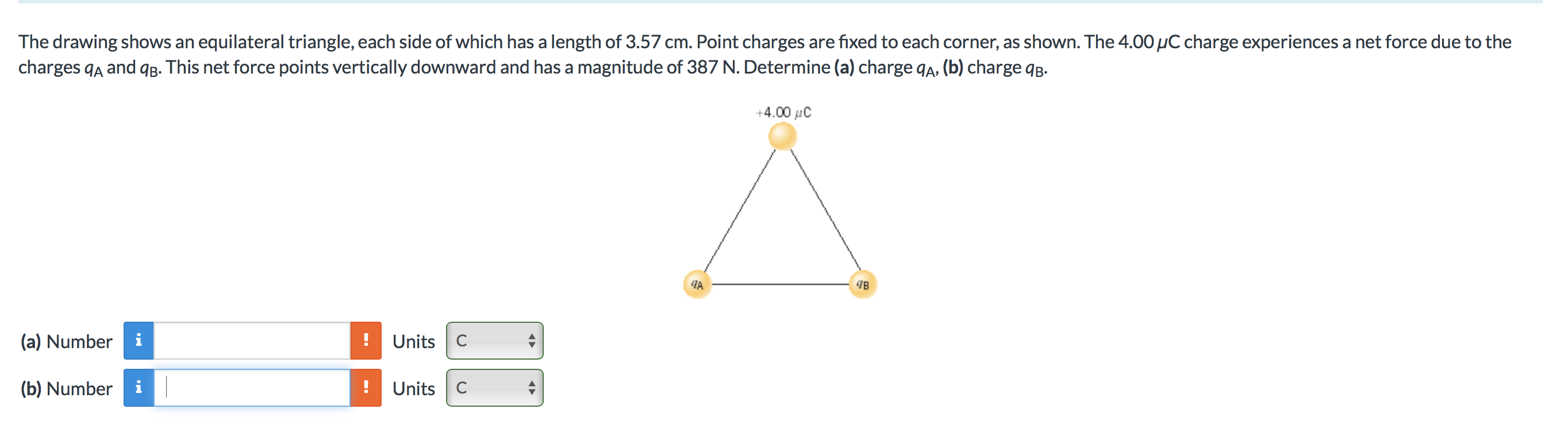 Solved The drawing shows an equilateral triangle, each side