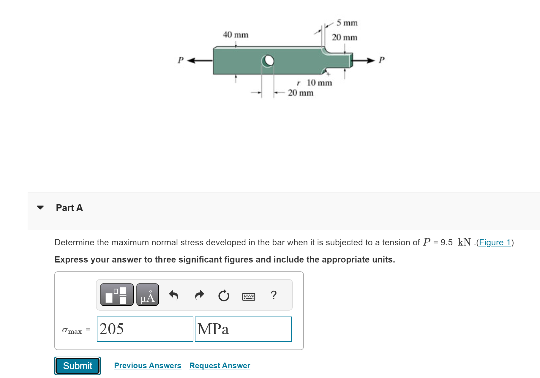 Solved Determine the maximum normal stress developed in the | Chegg.com
