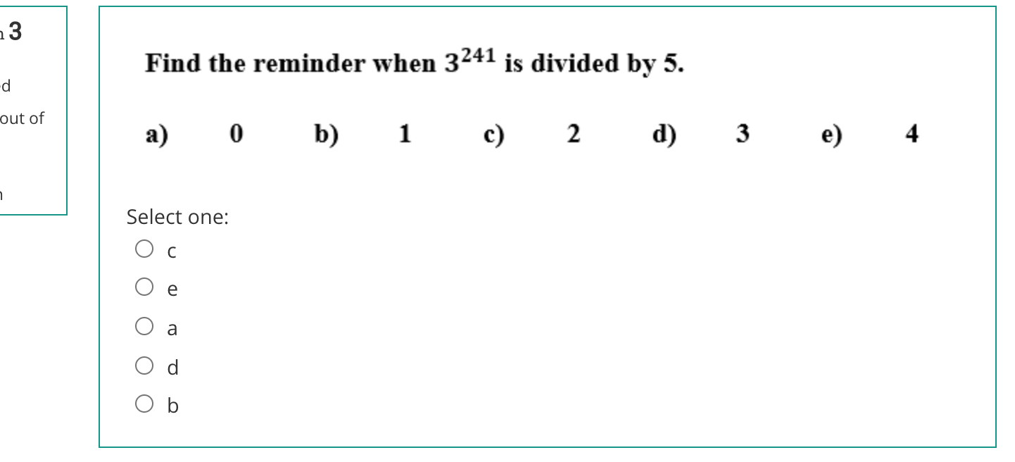 Solved N2 If Cx Cy Mod N And C 0 Then Ed A X Y M Chegg Com