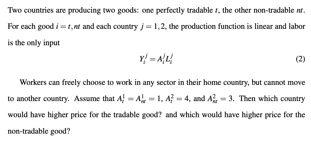 Solved Two Countries Are Producing Two Goods: One Perfectly | Chegg.com