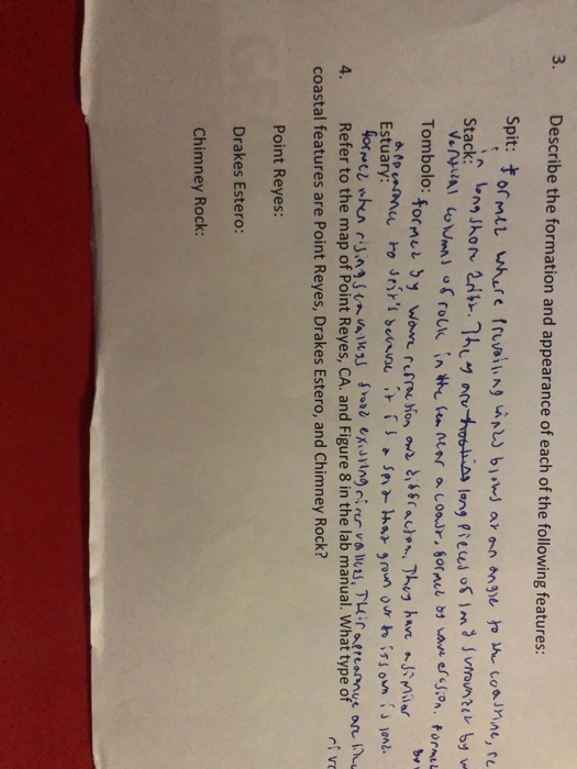 Solved 3 Describe The Formation And Appearance Of Each Of Chegg
