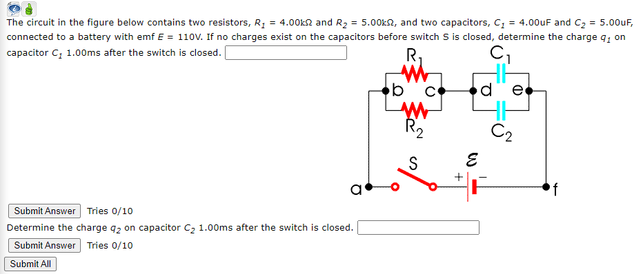 Solved The circuit in the figure below contains two | Chegg.com