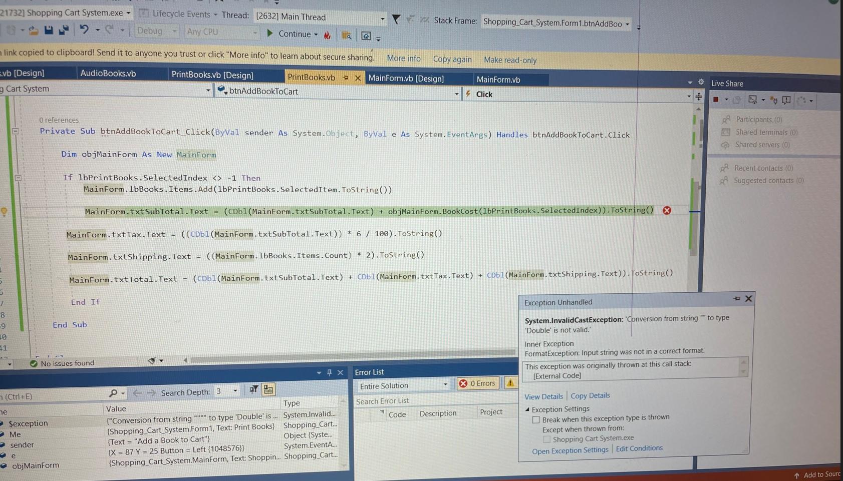Solved I have a problem when I try to run I see this message | Chegg.com
