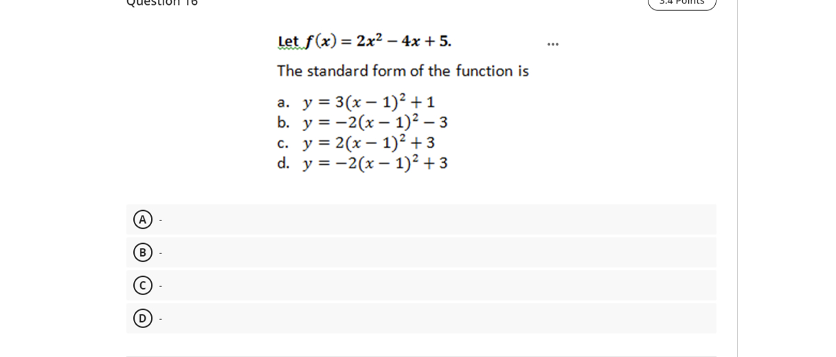 y =- 3 x 1 2 4 in standard form