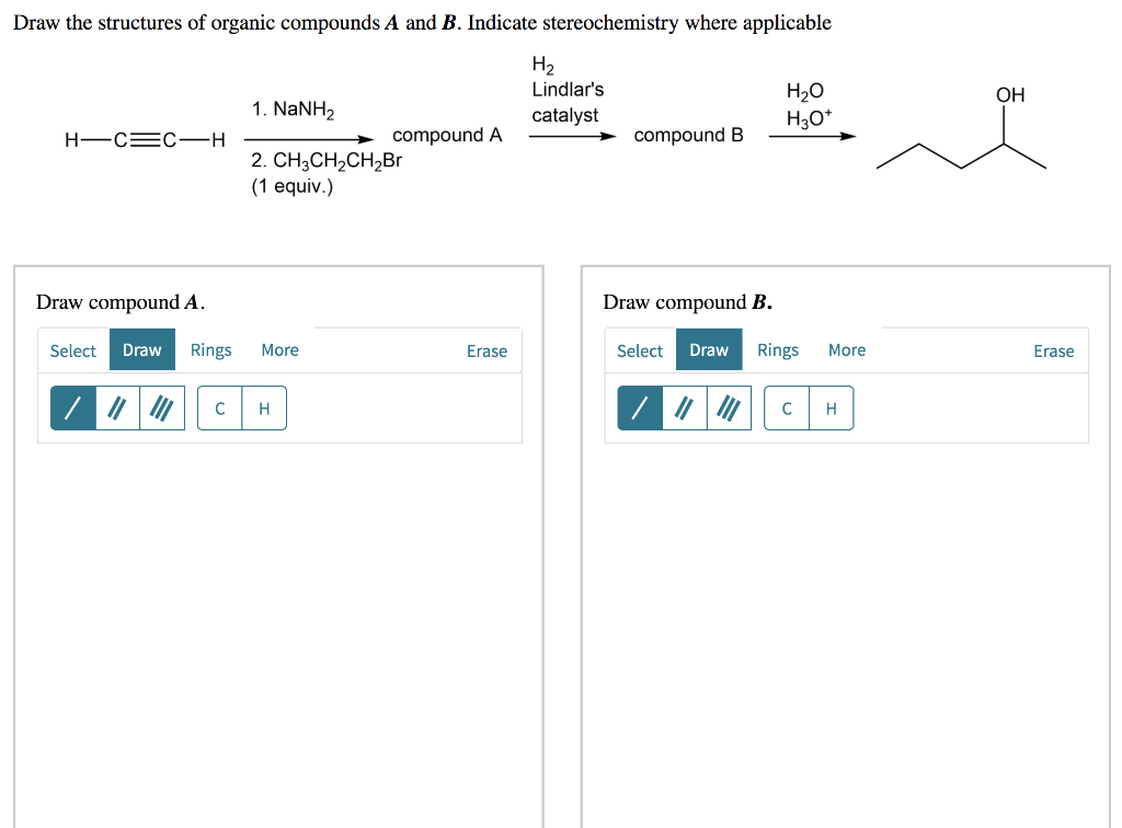 Solved OH Draw The Structures Of Organic Compounds A And B. | Chegg.com