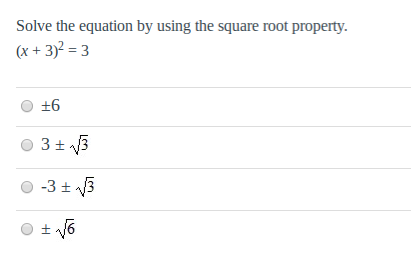 Solved Solve The Equation By Using The Square Root Proper Chegg Com