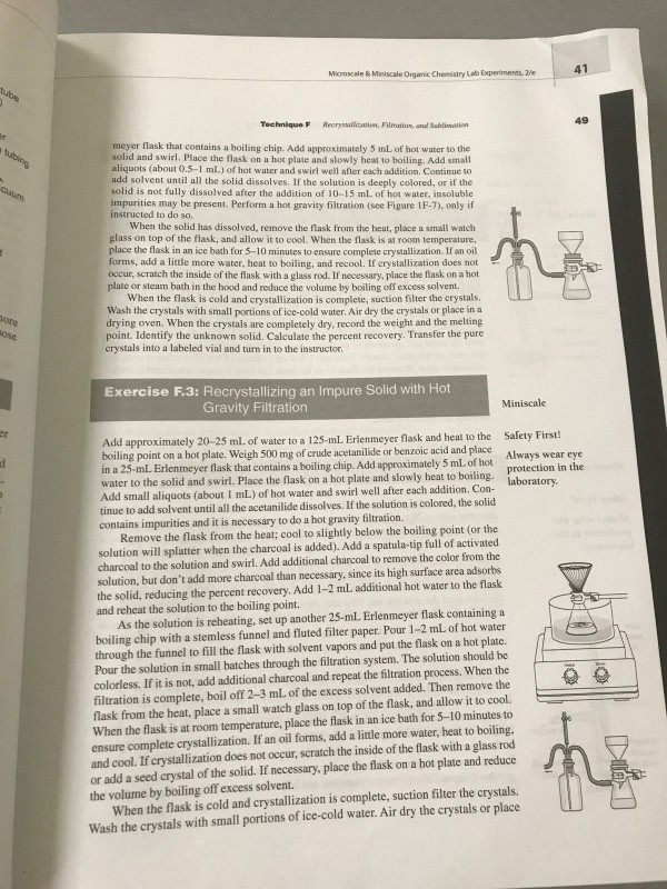 Solved oscale & M iscale Organic Chemistry Lab Experiments