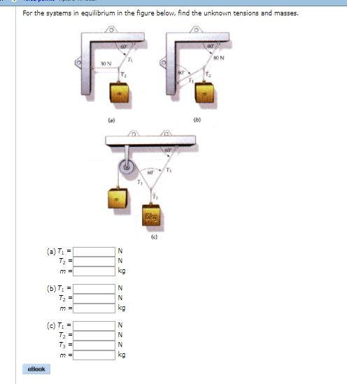 Solved For the systems in equilibrium in the figure below, | Chegg.com
