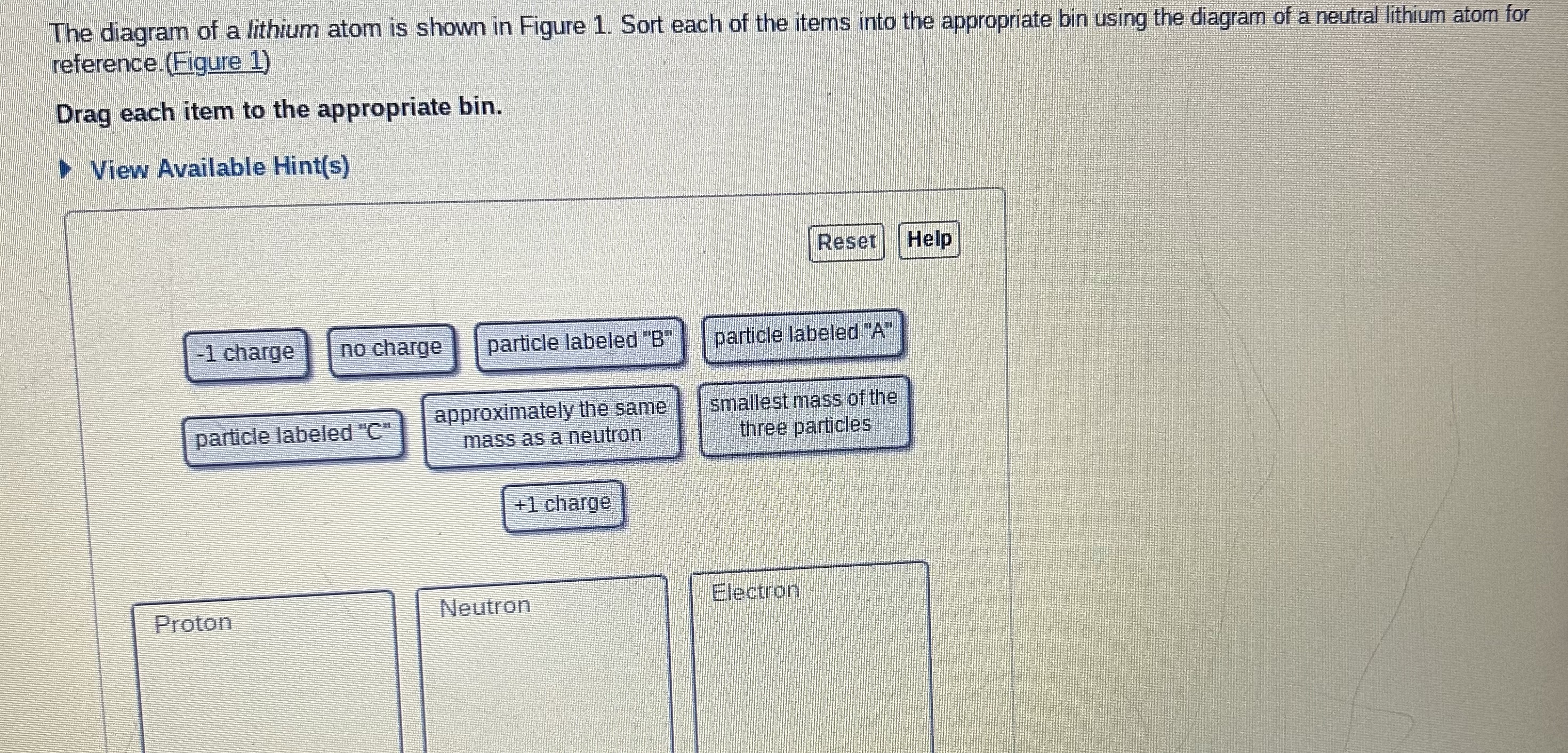 Solved The diagram of a lithium atom is shown in Figure 1. | Chegg.com