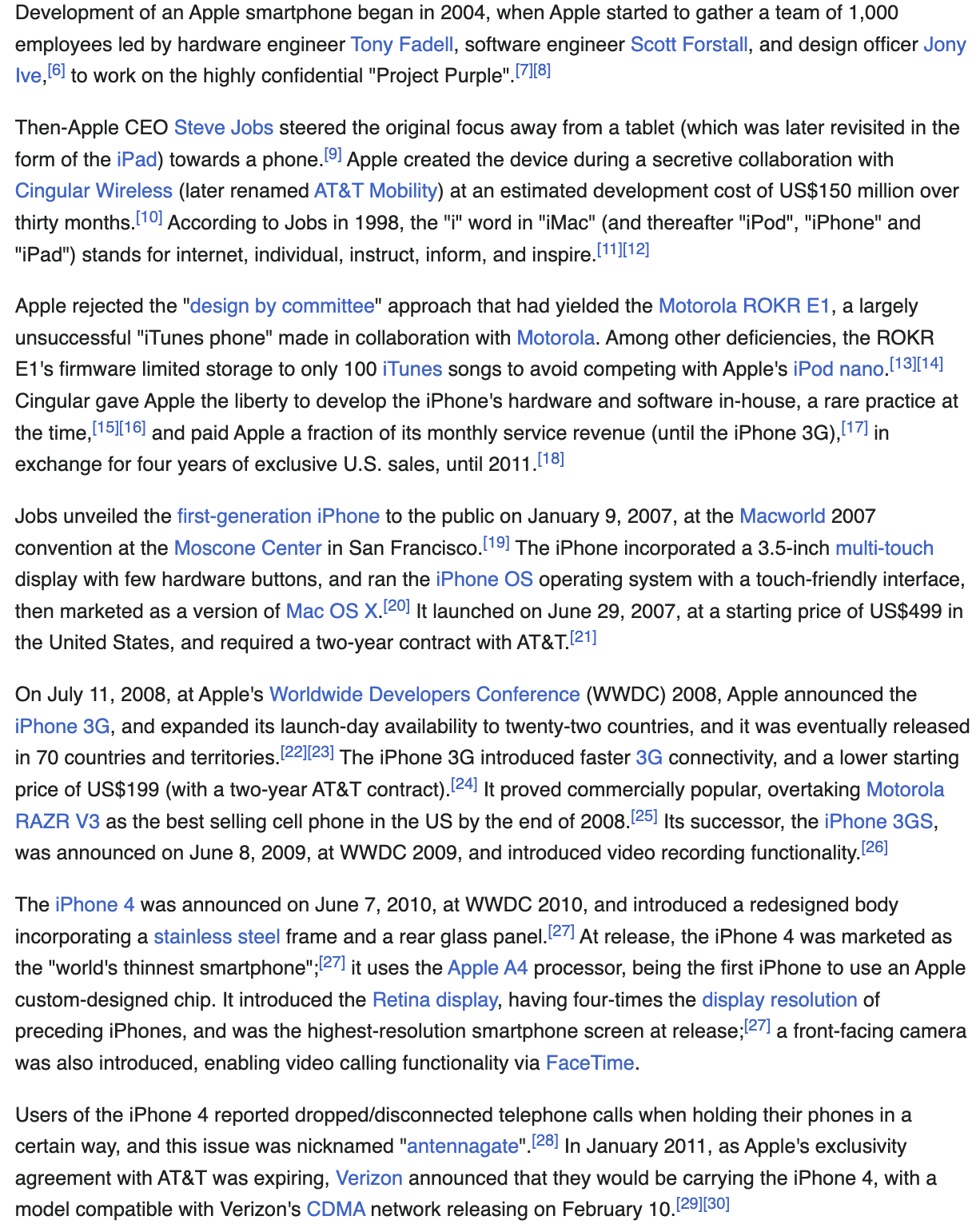 Development of an Apple smartphone began in 2004, | Chegg.com