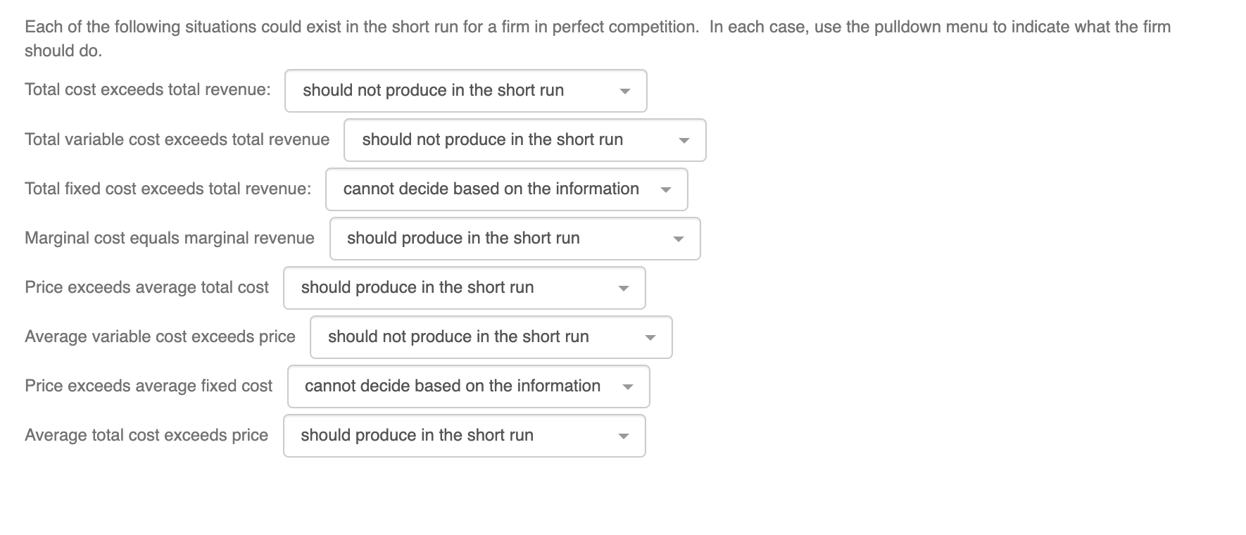 Solved question 1 question 2 when marginal cost is at the chegg
