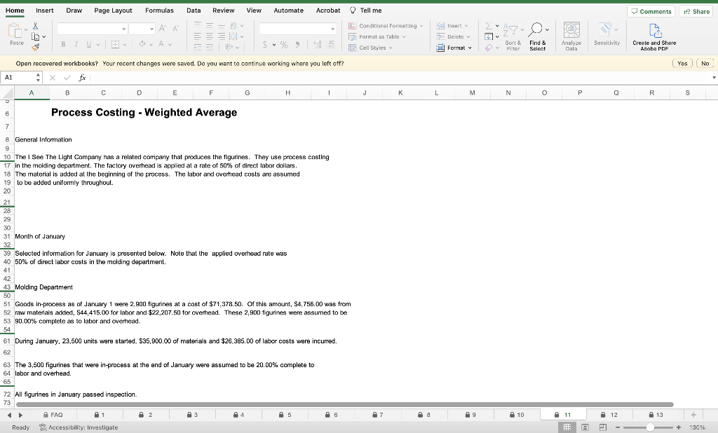 Solved Process Costing - Weighted Average General | Chegg.com