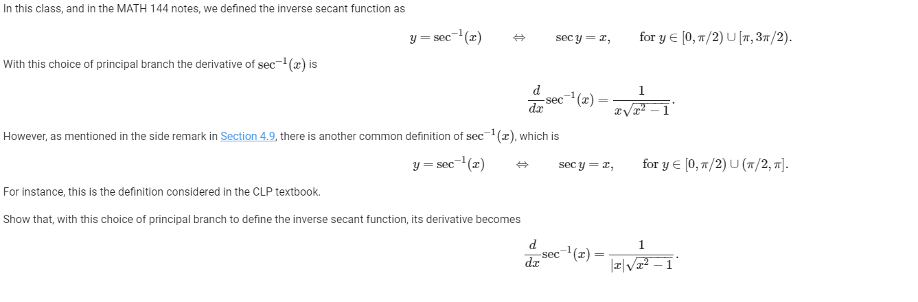 Solved In this class, and in the MATH 144 notes, we defined | Chegg.com