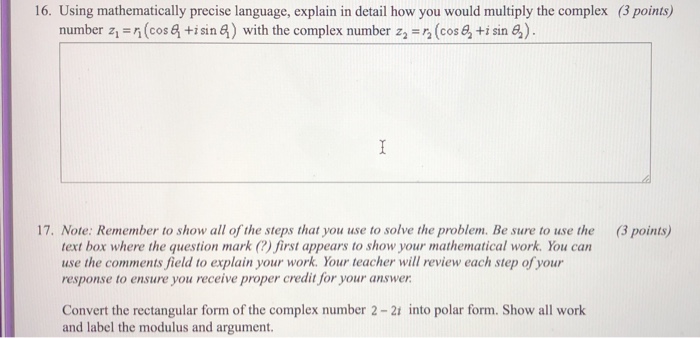 Solved 16. Using mathematically precise language, explain in | Chegg.com