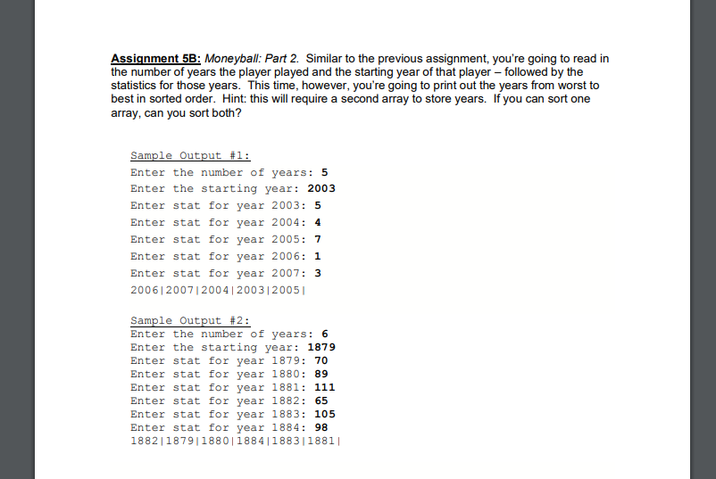 Solved Assignment 5B: Moneyball: Part 2. Similar to the | Chegg.com