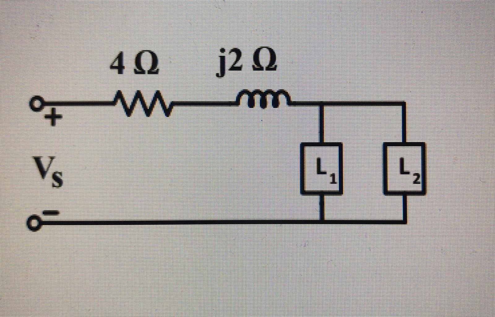 Solved In the circuit, two loads are connected in parallel. | Chegg.com