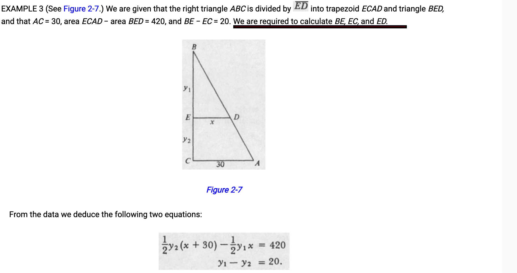 Solved EXAMPLE 3 (See Figure 2-7.) We are given that the | Chegg.com