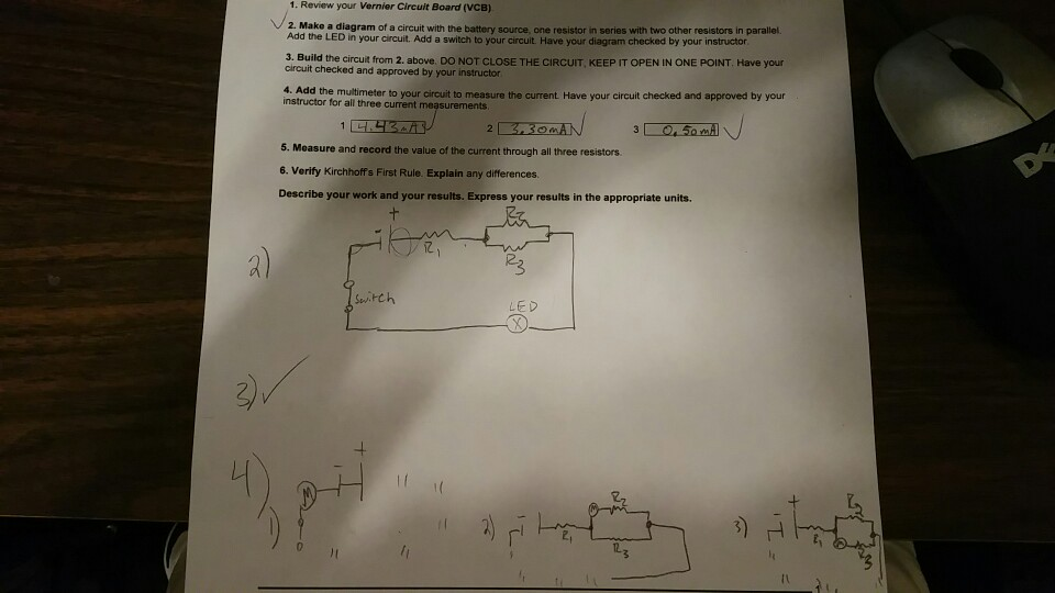 Review your Vernier Circuit Board (VCB) 1. 2. Make a