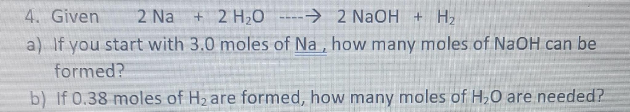 How many grams are there ina) 0.50 ﻿moles of | Chegg.com