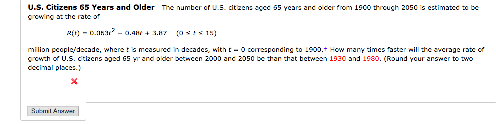 Solved U.S. Citizens 65 Years and Older The number of U.S. | Chegg.com