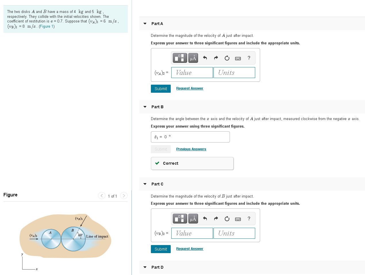 Solved Part D Determine the angle between the & axis and the | Chegg.com