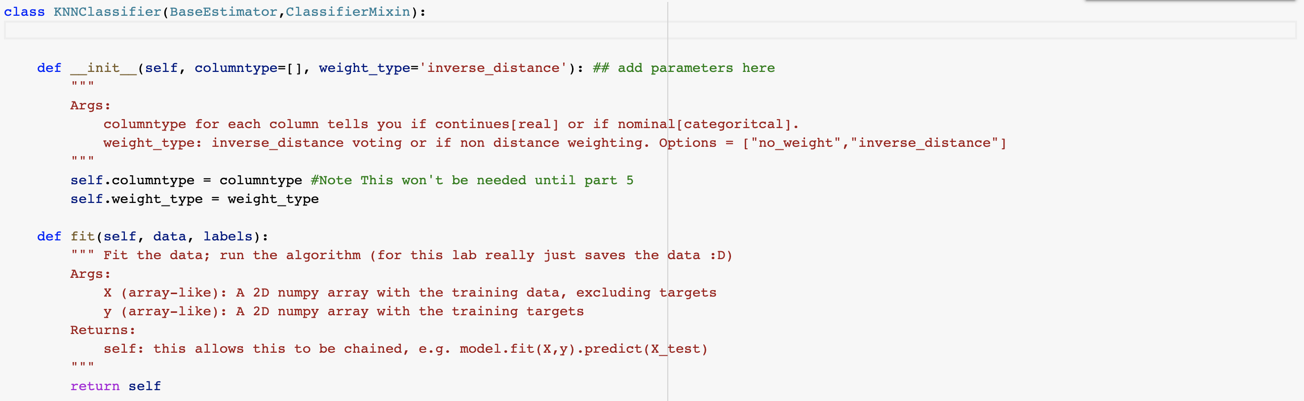 Solved This python code implements the K-nearest neighbor