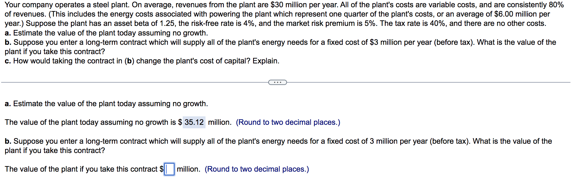 Solved Your company operates a steel plant On average Chegg com