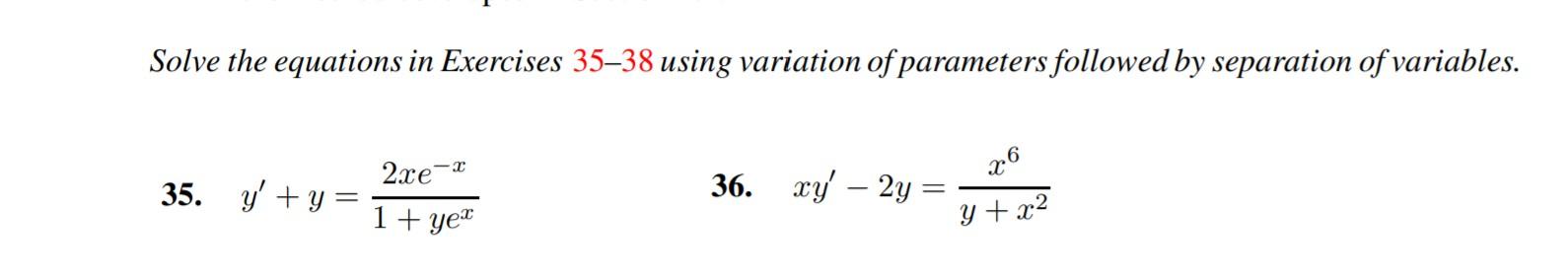 Solved Solve the equations in Exercises 35–38 using | Chegg.com