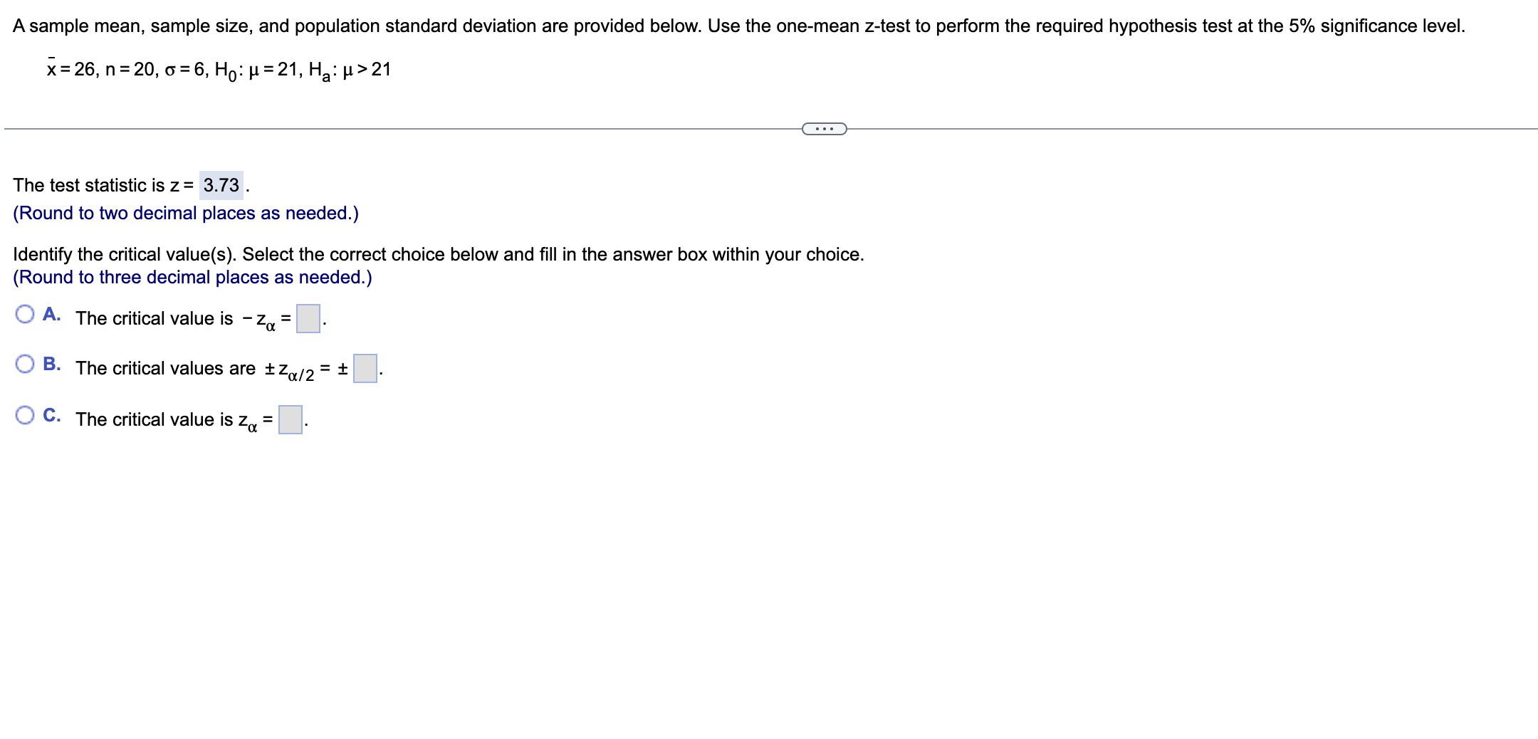 solved-a-sample-mean-sample-size-and-population-standard-chegg