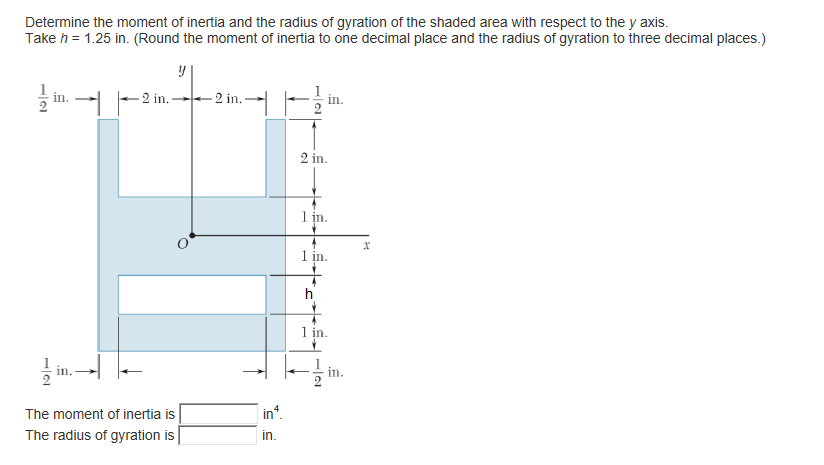 Solved Determine the moment of inertia and the radius of | Chegg.com
