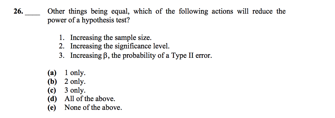 Solved Other things being equal, which of the following | Chegg.com