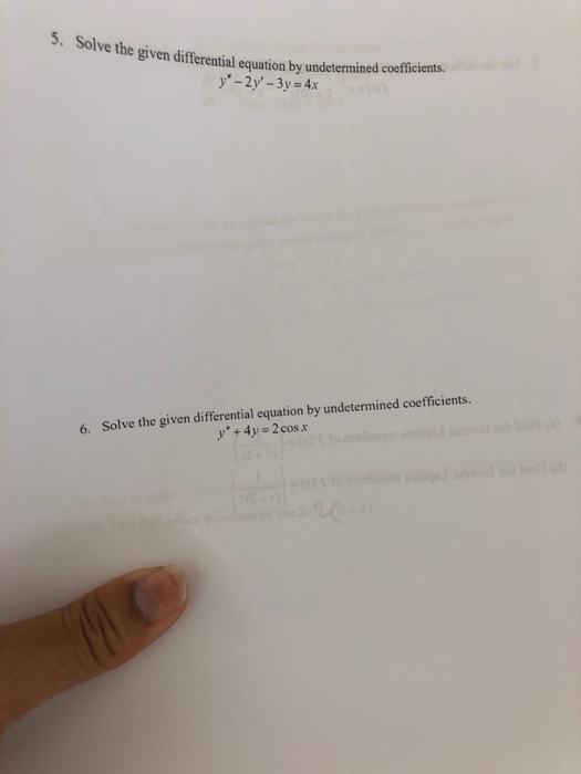 Solved 5. Solve the given differential equation by | Chegg.com