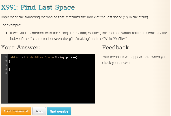 Solved The method below takes a string as a parameter. The | Chegg.com