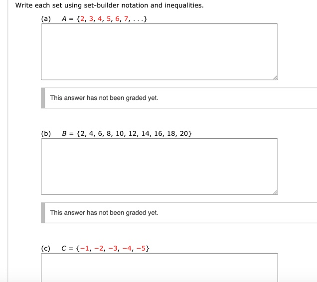 Solved Write each set using set-builder notation. (a) the | Chegg.com