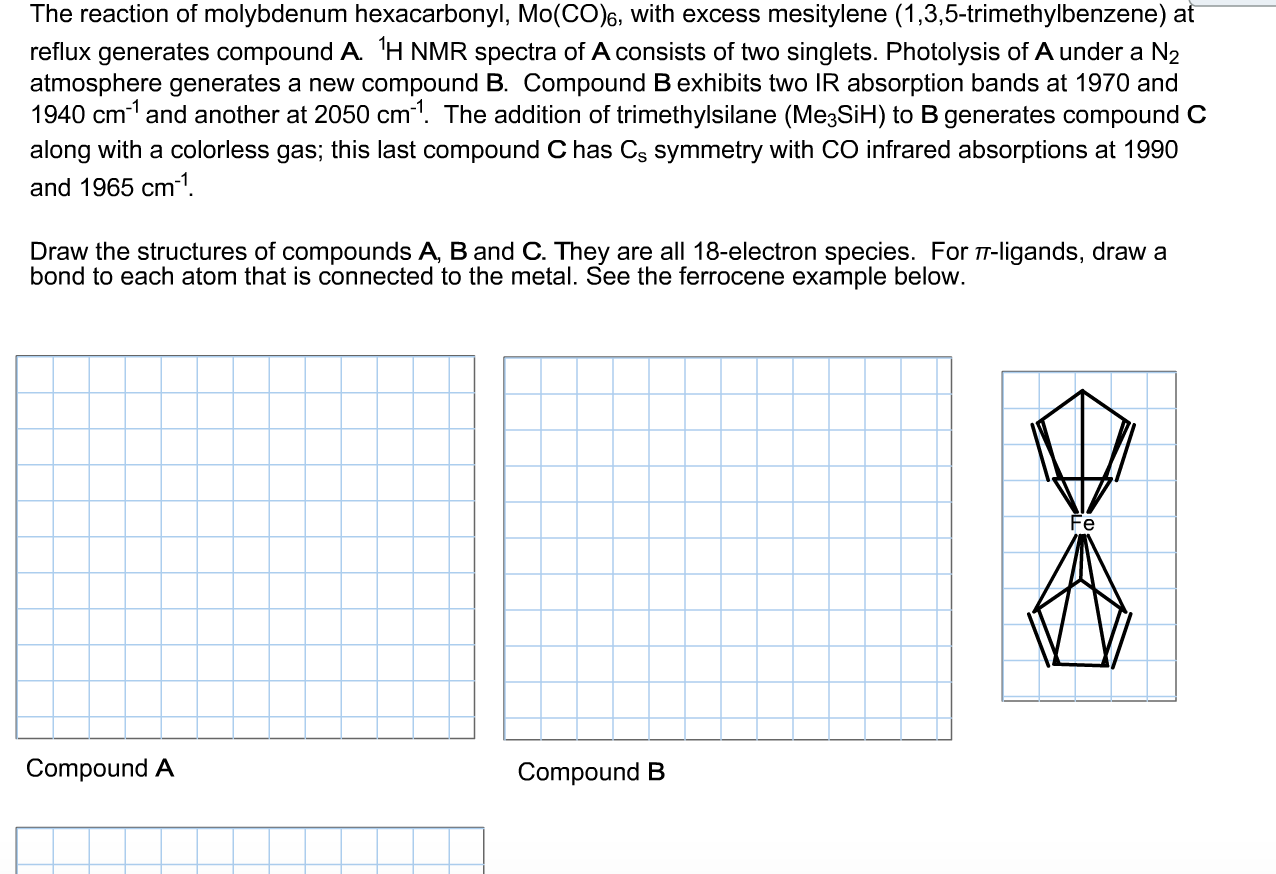 Solved The reaction of molybdenum hexacarbonyl, Mo(CO)6, | Chegg.com