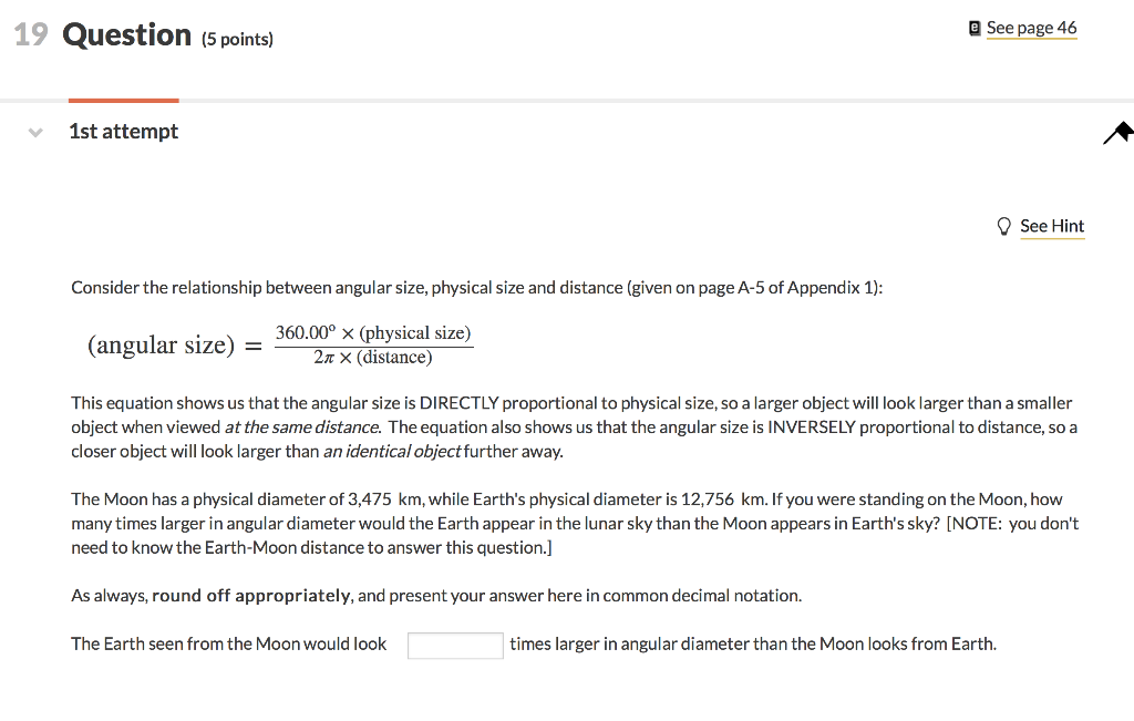 Solved 19 Question 15 points) e See page 46 1st attempt See | Chegg.com