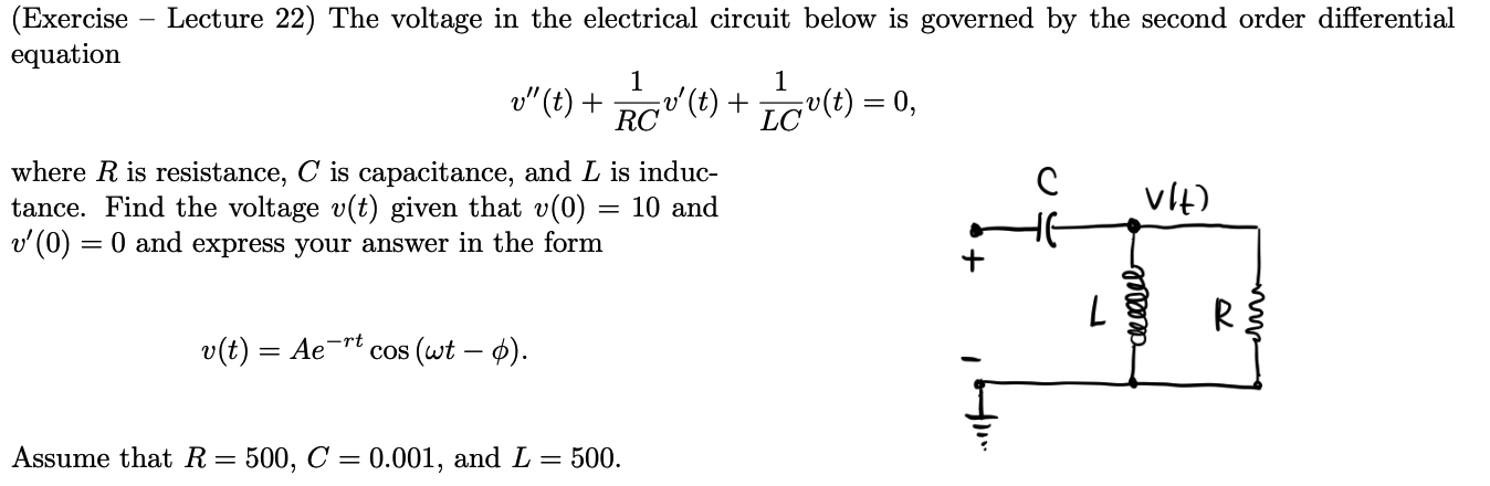 Lecture 22 The Voltage In The Electrical Circuit Chegg Com