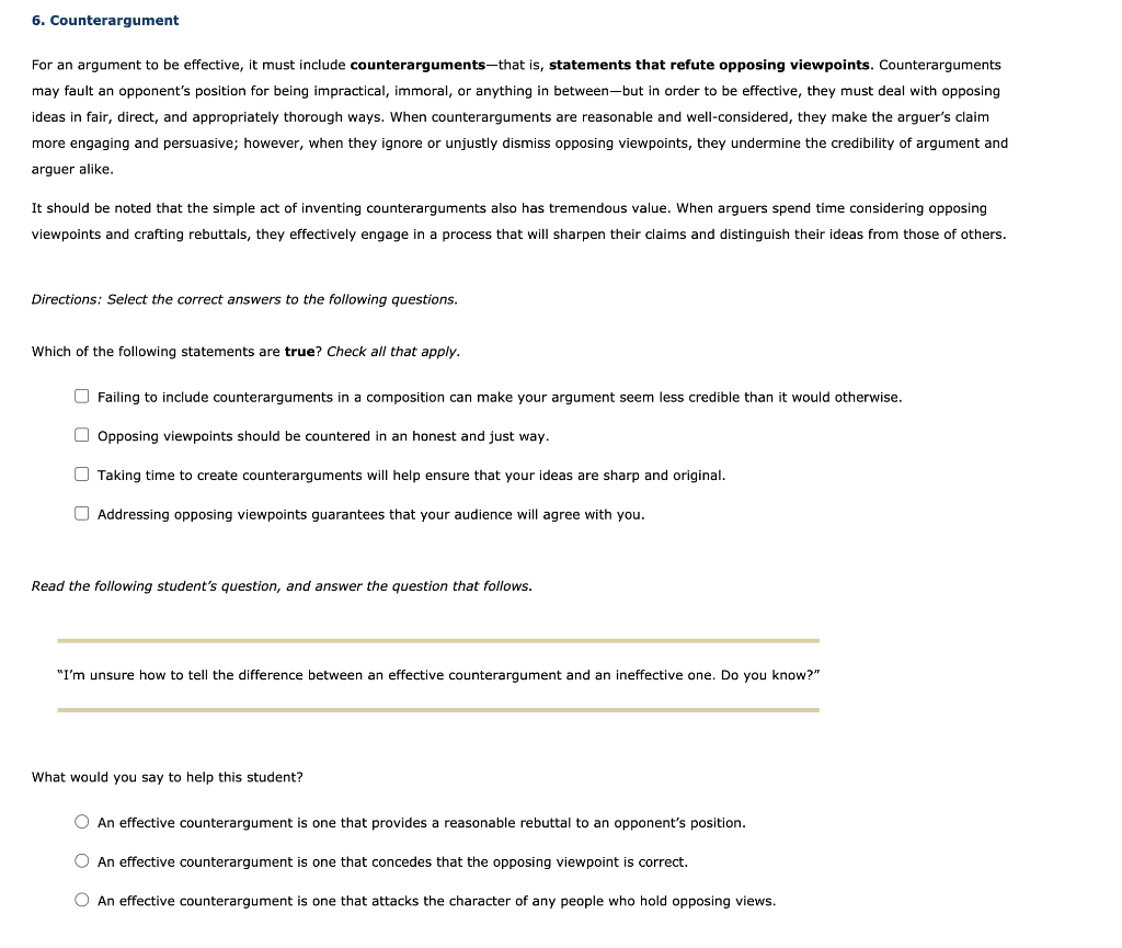 why are counterarguments necessary in argumentative essays