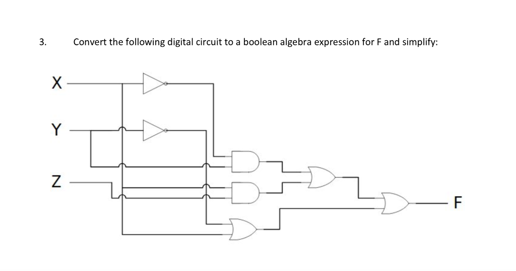 Solved 3 Convert the following digital circuit to a boolean | Chegg.com