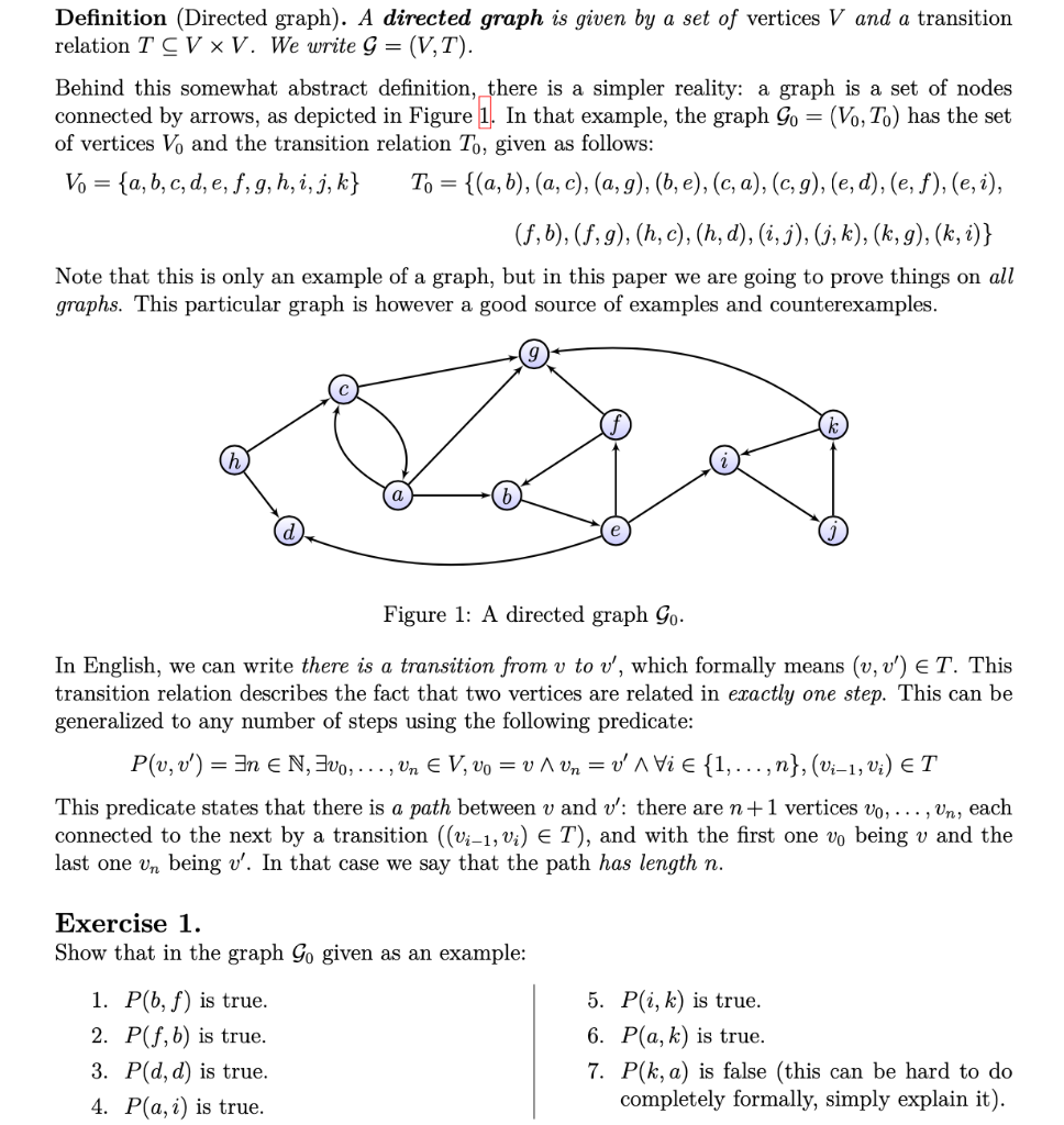 Solved Definition Directed Graph A Directed Graph Is G Chegg Com