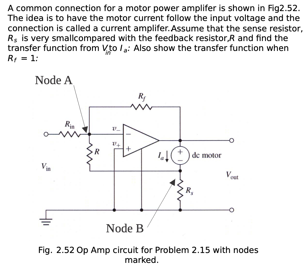 Solved A common connection for a motor power amplifer is | Chegg.com