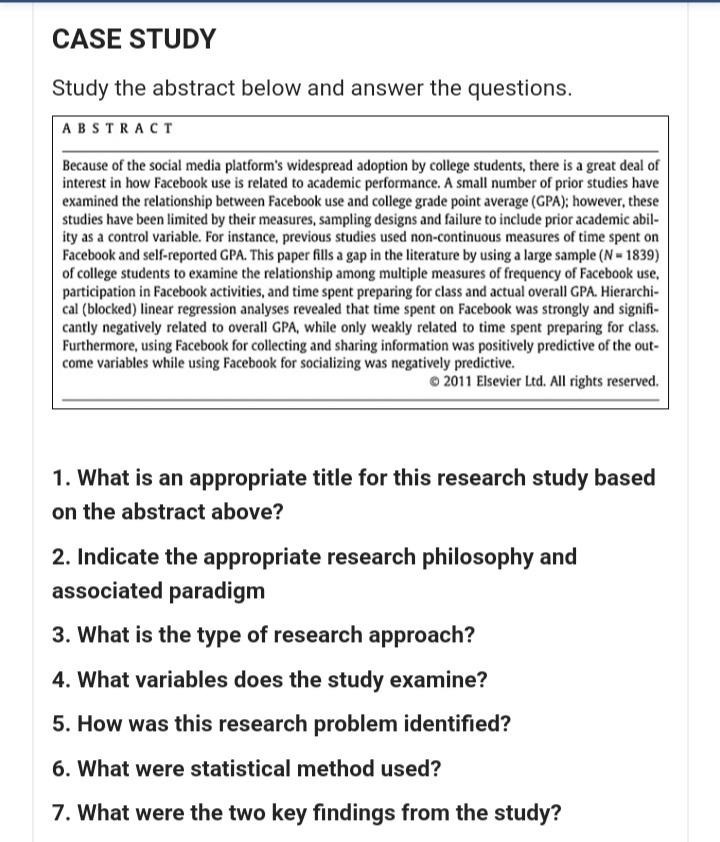 case study abstract format