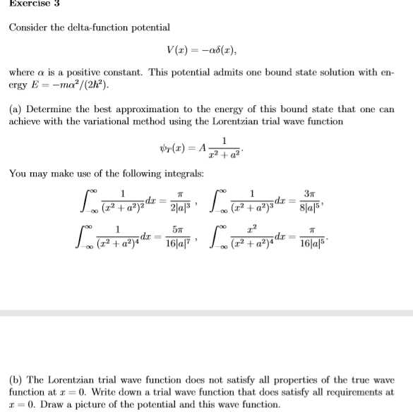 Solved Exercise 3 Consider the deltafunction potential V(z)