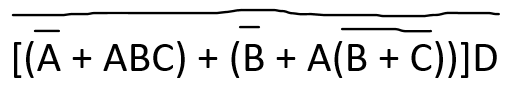 Solved [(A + ABC) + (B + A(B+C))]D | Chegg.com