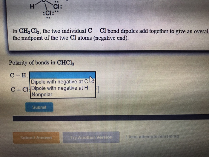 Solved Polarity Of Bonds In CHCl3 Chegg Com   Image 