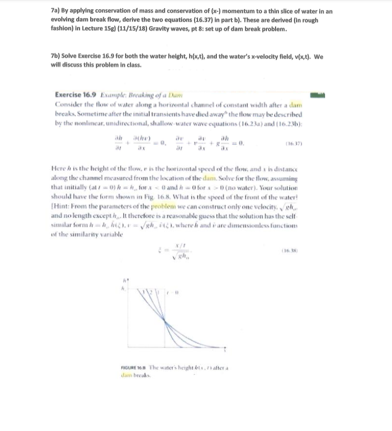 7a) By applying conservation of mass and conservation | Chegg.com