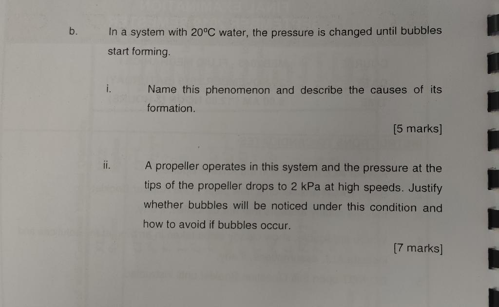 Solved B. In A System With 20∘C Water, The Pressure Is | Chegg.com