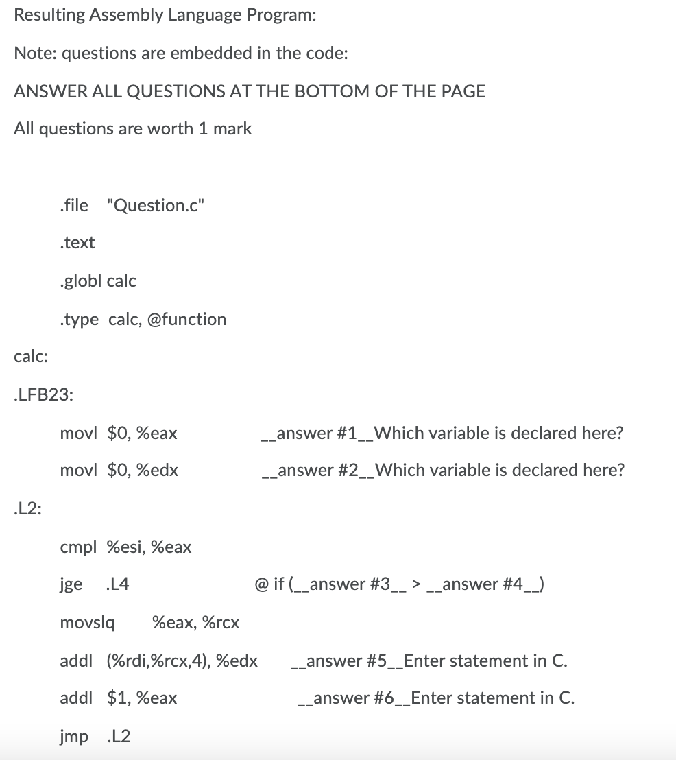Solved The assembly language program below is the | Chegg.com